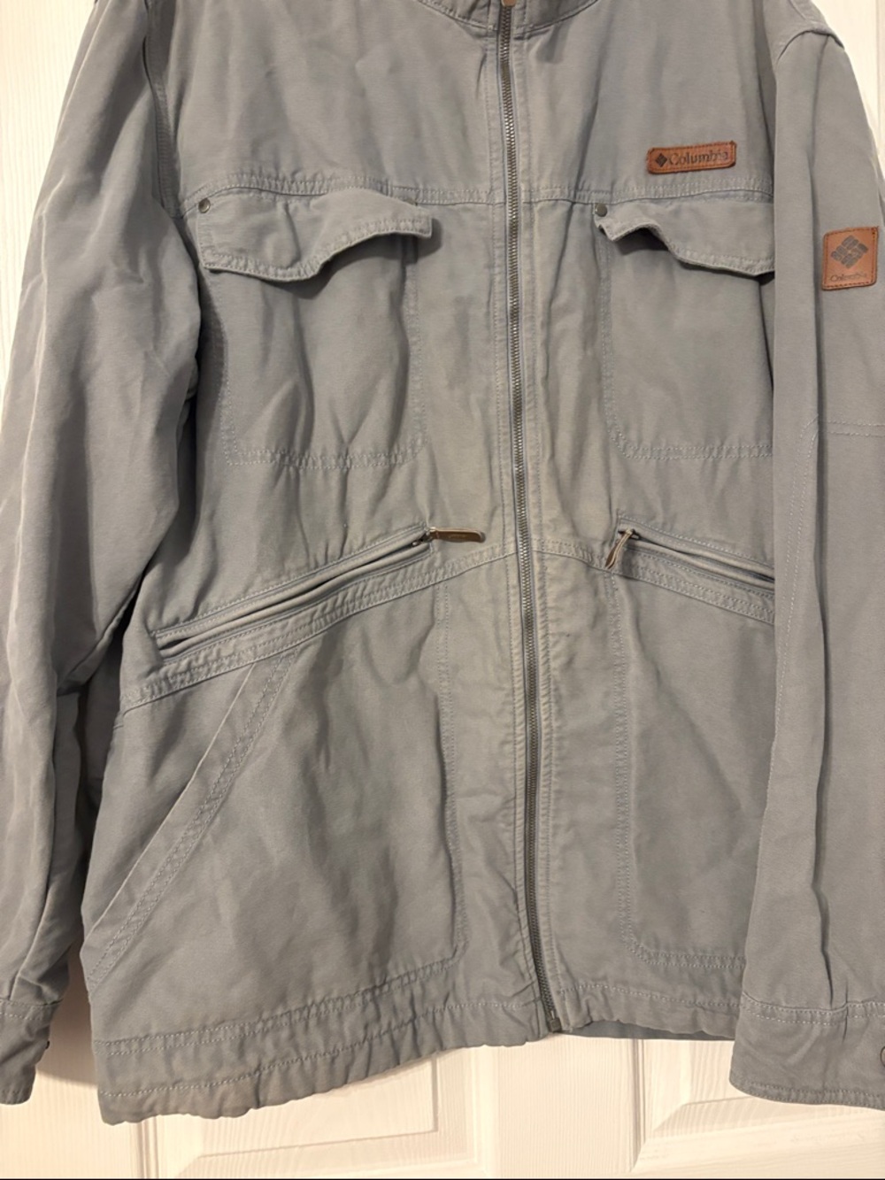 Columbia Light Gray Men's Zip-Front Shirt Jacket - Picture 4 of 6